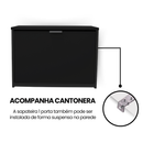 Sapateira Mercurio I Mdp 12mm Com Puxadores
 Preta