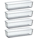Organizador De Potes Retangulares 24x8x5,5cm Caixa Com 04