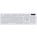Teclado Usb Multimidia Slim Branco - Teclas Chocolate - Cabo 1.8m - Vinik - Tcb200