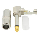 Conector P10 Macho Linha Mono 90 Graus Metal Ponta Gold Storm 10 Unidades
