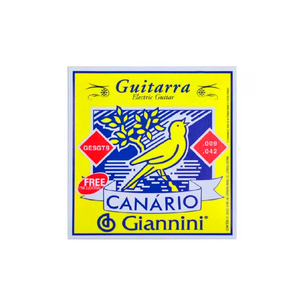 Encordoamento Giannini P/guitarra Canário Aço 0.009" Gesgt9