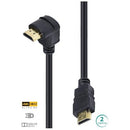 Cabo Hdmi 2.0 Macho 4k 1 Conector 90º  - 2 Metros - H2090-2