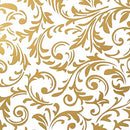 Kit 4 Jogos Americanos Arabesco Dourado De Natal Impermeável 43cmx34cm - UN / 4