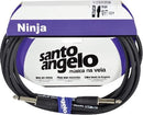 Cabo De Guitarra Ninja Cable 0,20 Mm P10/p10 10ft 3,05m Preto