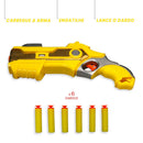 Kit Pistola Lançadora Dardos com Máscara - Amarelo