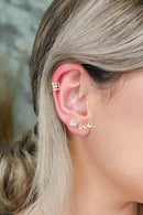 Brinco Ear Cuff Estrelas Pequenas Banhado Em Ouro 18k Cor:dourado