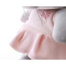 Pelúcia Lu Ratinha Antialérgica Cinza Com Vestido Rosa 34cm