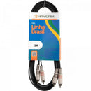 Cabo de Áudio HAYONIK Linha Brasil 2 RCA x 2 RCA 3m Preto