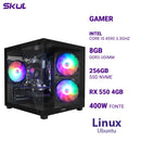 Computador 5000 Core I5 4590 3.3ghz Memória 8gb Ddr3 Ssd 256gb Nvme Rx 550 4gb Fonte 400w  Linux Ubuntu