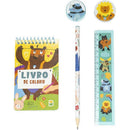 Kit Escolar Super-heroi Livro + 4 Peças