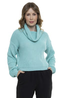 Blusa Tricot Manga Longa Bufante Gola Cacharrel