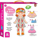 Brinquedo Educativo Alinhavo Veste E Brinca Madeira