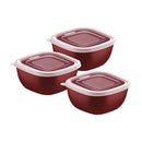 Jogo De Potes Tramontina Mixcolor 03 Peças 300ml Vermelho