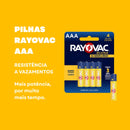 Pilha Zinco Aaa4 Rayovac Amarelinhas Cartela Com 04 Unidades