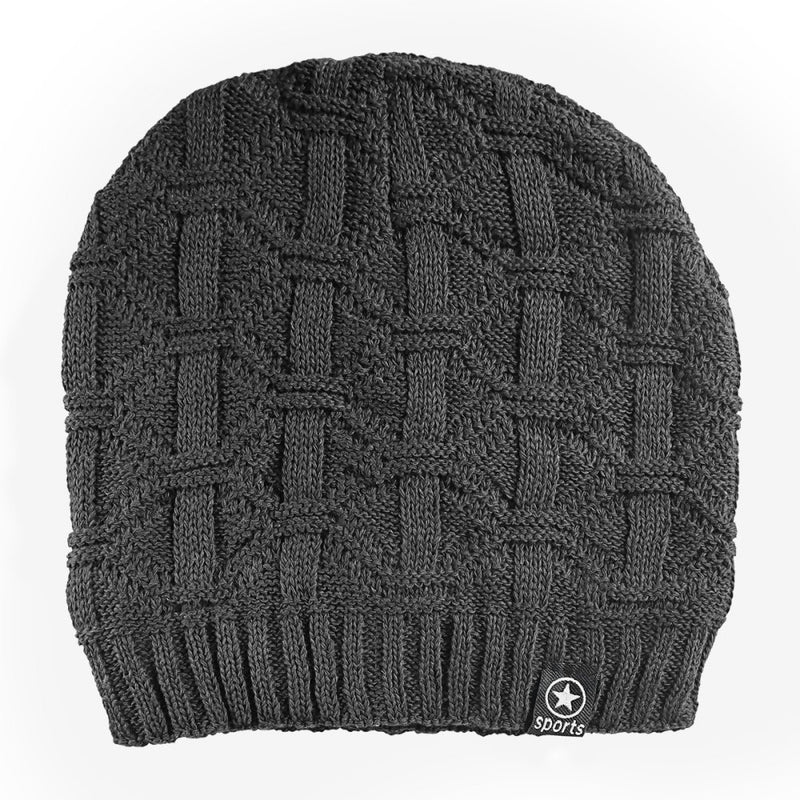 Kit Gorro de Frio e Cachecol Estilo Gola - Cinza