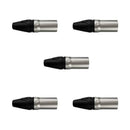 Conector Xlr Macho Wc 1013 Ml Bk Ni 3p Cabo Wireconex 05 Unidades