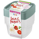 Conjunto De Potes Plásticos Fácil L6p5 800ml