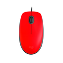 Mouse Logitech M110 Silent Corded com Fio USB Vermelho - 910-006755