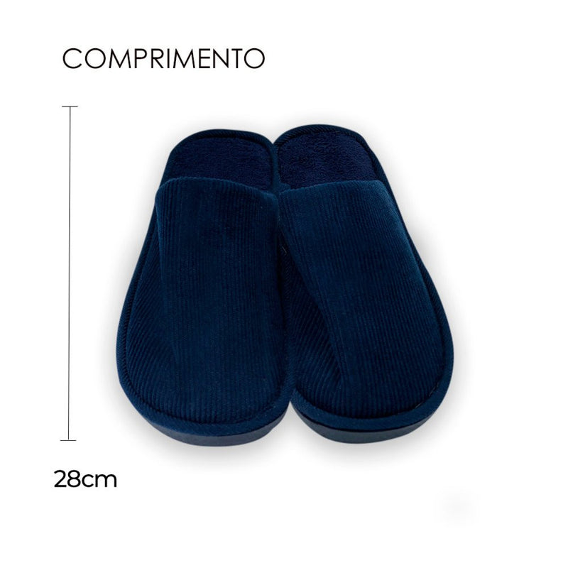 Pantufa Masculina Lisa Azul 42/43