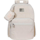 Mochila Trendy Bege Com Compartimento Para Notebook E Chaveiro