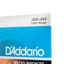 Cordas Para Violão Aço D Addario Bronze 80/20 Ej11 012" 053"