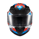 Capacete Texx Strike Ride Azu Verm Branc Pret Bril 58
