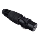Conector Xlr Fêma Linha Preto Metalico Storm 05 Unidades