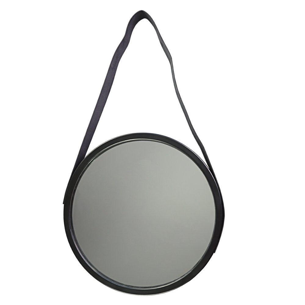 Espelho Decorativo Pequeno Redondo 33cm Preto