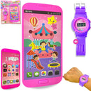 Brinquedo Telefone Celular Musical Relogio Infantil Pilhas