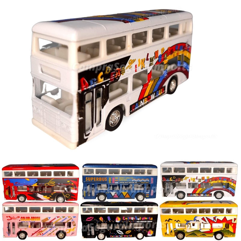 Miniatura ônibus Ferro Rodas De Borracha Fricção