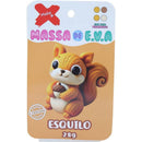 Massa De Eva Criativa Esquilo Com 4 Cores 28g