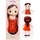 Boneca De Pelúcia Nanda Vestido Laranja 35cm