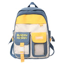 Mochila Juvenil Feminina Passeio Cores: Amarelo Com Azul