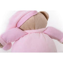 Pelúcia Urso Nino Rosa Bebê Com Pijama Bordado 22cm