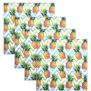Kit 4 Guardanapo De Tecido Zigzag Alegre Abacaxi 40cmx40cm - UN / 4