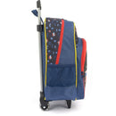 Mochila Infantil Com Rodinhas Hot Wheels Grande Azul