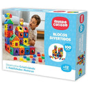 Brinquedo Educativo Blocos Divertidos 100 Peças