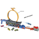 Hot Wheels Pista City Transportador De Acrobacias Com Loop E Salto Radical