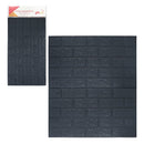 PLACA DECORATIVA 3D 70X77CM PRETA