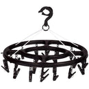 Varal Mini Oval 24 Prendedores Preto