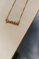 Colar Gratidão Banhado Em Ouro 18k Cor:dourado