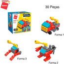 Brinquedo Para Montar Set Bombeiro E Polícia 3 Em 1 Sortido (display Com 10)