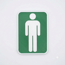 Placa Sinalização Banheiro Masculino 3d Verde Ecológica
