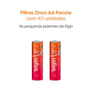 Pilha Zinco Aa Tubo 40 Unidades Elgin R06p