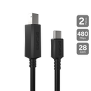 Cabo Para Impressora Usb Tipo-c Para Usb B 2.0 - Preto - 2 Mts - Pucbp-2