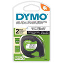 Fita Para Rotulador Eletrônico 12mm X 4m Preto/branco Pacote Com 2