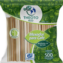 Palheta Descartável Mexedor De Café Bambu Pacote Com 500 Unidades