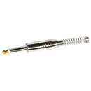 Conector P10 Macho Linha Mono Com Mola E Ponta Gold Storm 10 Unidades