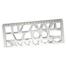 Régua Plástica Geométrica Escolar Cr 22cm - Pacote Com 10 Unidades