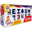 Brinquedo Educativo Caixa Encaixa Letras E Números